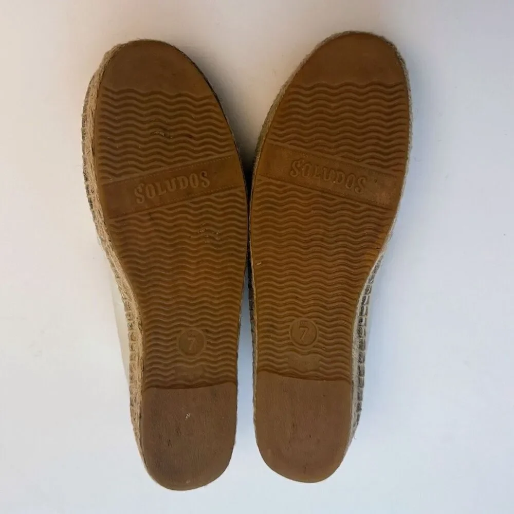 Soludos Jason Polan Wink Embroidered Leather Espadrilles Women’s Size 7‎ Shoes